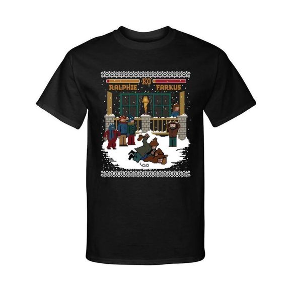 Other - Christmas Story Ralphie Fight 8bit Funny Style Graphic Tee T-Shirt